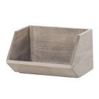 Thumbnail image #2 for Cal-Mil Aspen 23762-9-110 Angled Rectangular Wood Box Top, Gray-Stained, 12"W x 9"D x 7"H