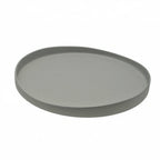 Thumbnail image #1 for Ten Strawberry Street Ripple RPPLE-GREYTRAY Round Ceramic Tray, 12-3/4" Diameter, Grey Case of 9