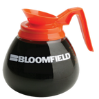 Thumbnail image #1 for Bloomfield (Middleby) DCF10113O1 Decaf Coffee Decanter, Glass, Orange Handle