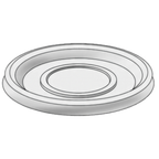 Thumbnail image #1 for Dinex DX24019000 Disposable Lid for Continental/Carlisle 5505 Tumbler, Translucent