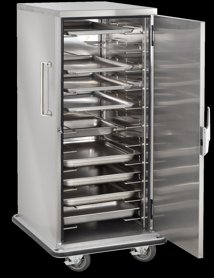 Product image #4 for Enclosed 3/4-Height Non-Insulated Stainless Steel Pan Transport Cabinet with 11 Universal Tray Slides