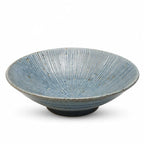 Thumbnail image #1 for Korin Inc BWL-259 Blue Rustic Tokusa Round Bowl, 40 oz, 9.75" Diameter x 3"H