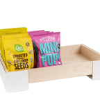 Thumbnail image #1 for Cal-Mil Blonde 22118-4-15 Rectangular Wood Merchandiser Riser with Bin, Natural, 10-1/4" x 20-1/4" x 4"H