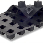Thumbnail image #1 for JB Prince Pavoni M620 J Silicone Baking Mold, 24-Cavity Offset Cube with Indent, 3-7/8 oz Capacity, Black
