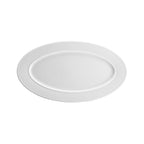 Thumbnail image #1 for Global Tableware Collective G. Benedikt GBEXL30361 Oval Porcelain Plate, White, Flat Edge, 7-1/8"W x 13-1/8"D