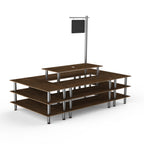 Thumbnail image #1 for Steelite International Mogogo, Modular MGCMLB07WSXF 4-Tier Modular Buffet Serving Station, Rectangular, 130"W x 71"D x 107"H, with Sign