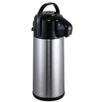 Thumbnail image #1 for Steelite Complements 7401MM143 Vacuum-Insulated Airpot Beverage Server with Pump, Stainless Steel, 2.5 L