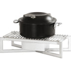 Thumbnail image #1 for Cal-Mil Milo 23804-49 Chrome-Plated Chafer Alternative with Built-In Wind Guard, 20"W x 10"D x 5.5"H