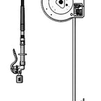 Thumbnail image #2 for T&S Brass B-7102-U1CXS12X Open Stainless Steel Wall-Mounted Retractable Hose Reel Assembly with Mixing Faucet and 12-Foot Hose