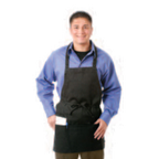 Thumbnail image #1 for Chef Revival 602PS-BK Bib Apron, 27" x 24", 3 Pockets, 100% Spun Polyester, Black