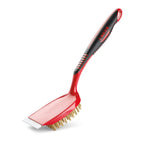 Thumbnail image #1 for Libman Commercial 575 Grill Brush with Steel Scraper, Brass Fibers, 11 in Overall, 3 x 4 in Brush Surface Case of 6