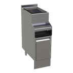 Thumbnail image #1 for Glastender, Inc. Elevation E-IB-12 Underbar Ice Bin, 12"W x 24"D, 33 lb Capacity, 10-1/2" Deep Liner, Sliding Cover