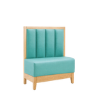 Thumbnail image #1 for ATSMFG ATS AT&S-ASD-J36-6CH GR8 John Deuce Booth, single, 30" long x 36" high, 6-channel back, channel deep seat with wood bottom frame and legs
