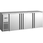 Thumbnail image #1 for Infrico USA IMD-ERV84IISD 85.25-Inch Three-Door Stainless Steel Back Bar Cooler with Solid Swing Doors