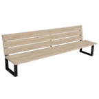 Thumbnail image #1 for ATSMFG ATS AT&S-QAS-PP4272 Single Outdoor Booth, 72"L x 42"H, Powder-Coated Steel Frame, Solid Pine Seat and Back