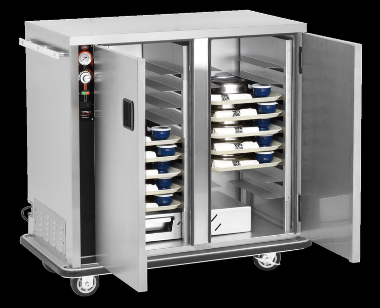 Product image #4 for FWE Heated Insulated Tray Delivery Cart with Humi-Temp Heat System, 2 Doors, 20 Pair Fixed Slides
