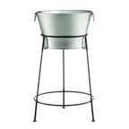 Thumbnail image #1 for TableCraft Products BTSD21 7-Gallon Round Stainless Steel Beverage Tub with Stand
