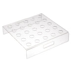 Thumbnail image #1 for TableCraft Products 12817 Square Acrylic Ice Cream Cone Holder, Clear, Holds 25 Cones, 15-3/4" x 15-3/4" x 3-1/2"H Case of 12