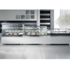 Thumbnail image #1 for Oscartek Diamond DIAMOND 2 N1110 Neutral Pastry Display Case, 43.7" Wide, Tilt-Down Front Glass, 2 Illuminated Shelves