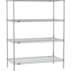 Thumbnail image #1 for Metro Super Erecta SE-3048C-63-S4 Chrome Wire Stationary Starter Shelving Unit, 48"W x 30"D x 63"H, 4 Shelves