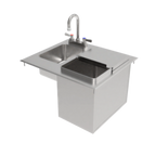 Thumbnail image #1 for GSW USA IBS1821 Drop-In Ice Bin, 23 lb Capacity, Stainless Steel, Removable Sliding Lid, 21"W x 18"D x 14"H