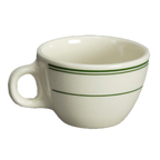 Thumbnail image #1 for Steelite International Homer, Green Band HL1021 China Ovide Coffee Cup, 7.5 oz, Green Band Case of 3 Dozen