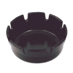 Thumbnail image #1 for Alegacy Foodservice Products 322ITB Round Black Ashtray, 4-1/2" x 1-5/8", Heat & Break-Resistant Case of 6 Dozen