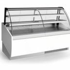 Thumbnail image #1 for GTI Designs Passion PAPN-250 Dry/Neutral Pastry Display Case, 96.9"W, Curved Front Glass, Deck Only, LED, White