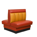 Thumbnail image #1 for ATSMFG ATS AT&S-ADD-W36-6CHHR GR8 William Deuce Booth, single, 30" long x 36" high, 6-channel with Headroll back, removable sinuous spring seat with