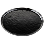 Thumbnail image #1 for TableCraft Products Ridge Collection™ 12534 11-Inch Round Black Melamine Serving Plate, High-Gloss Finish Case of 12