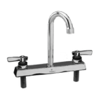 Thumbnail image #1 for Component Hardware Encore KL41-8001-RE1 Deck-Mount Workboard Faucet, 8" Centers, 8-1/2" Stainless Steel Rigid Gooseneck Spout