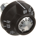 Thumbnail image #1 for AllPoints Foodservice Parts & Supplies Mavrik 224457 Black Notched Equipment Knob, 1-15/16-Inch Diameter