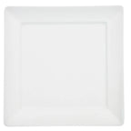 Thumbnail image #1 for CAC China Paris-French F-SQ14 Square Porcelain Plate, 14-inch, Bone White Case of 9