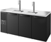 Thumbnail image #5 for True Three-Section 72-Inch Refrigerated Draft Beer Cooler with 2 Columns and Stainless Countertop