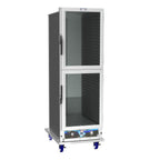 Thumbnail image #1 for Lockwood Manufacturing CA67-PF34-CDD-R-HH Mobile Heated Holding Cabinet, Non-Insulated, Clear Dutch Doors, Aluminum Exterior