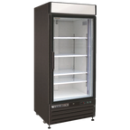 Thumbnail image #1 for Maxximum Maxx Cold MXM1-16RBHC One-Section Glass Door Refrigerated Merchandiser, 16 cu. ft., Black, Bottom-Mounted 3/8 HP Compressor