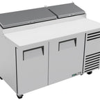 Thumbnail image #11 for True Mfg. - General Foodservice TPP-AT-60-HC 60-1/4-Inch 2-Section Pizza Prep Table, 2 Doors, 8-Pan Rail