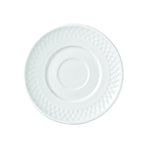 Thumbnail image #1 for Libbey Eos 999013500 Porcelain Saucer, 6-Inch Round, Embossed, Polished Foot