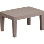 Thumbnail image #1 for Flash Furniture DAD-SF2-T-GG Outdoor Coffee Table, 27-3/4"W x 19-3/4"D x 15"H, Faux Rattan Resin Frame, Charcoal