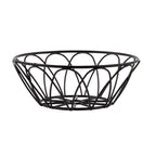 Thumbnail image #1 for TableCraft Products Petal 10534 Round Metal Serving Basket, 6" Diameter x 2-1/4" High, Black Powder Coat Case of 6