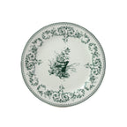 Thumbnail image #1 for Cardinal Les Depareillees by Gien FP990 Stoneware Dinner Plate, Vert Oiseau, Round, 10-3/4"