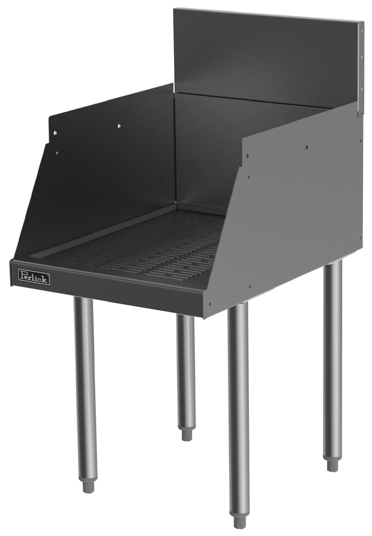 Product image #4 for Top Shelf TS Series 18-Inch Wide Underbar Drop-Down Drainboard, 24-Inch Deep, Stainless Steel, 6-Inch Backsplash