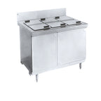 Thumbnail image #1 for La Rosa Refrigeration L-41132-28 Modular Ice Cream Freezer, 4-Hole Double Row, (4) 3-Gal Tub Capacity, Stainless Steel, Remote Refrigeration