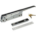 Thumbnail image #1 for AllPoints Foodservice Parts & Supplies 221096 Magnetic Latch with Strike, 11-1/4", Cylinder Lock, Chrome-Plated