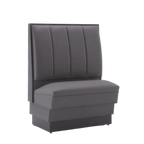 Thumbnail image #1 for ATSMFG ATS AT&S-ASD-LX42-6CH GR5/COM Single Vinyl Deuce Booth, 30"L x 42"H, 6-Channel Back, Removable Seat