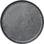 Thumbnail image #1 for International Tableware Alloy™ AL-22-CS Round Stoneware Wall Plate, 8-1/4", Straight Edge, Carbon Black Reactive Glaze Case of 2 Dozen