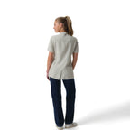 Thumbnail image #2 for Chef Works CES06W-SAG-M Women's Sage Short-Sleeve Chef Coat, Medium, 4.7 oz., Single-Breasted