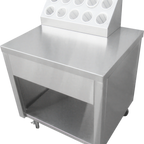 Thumbnail image #3 for IMC/Teddy CNC-50 Mobile Condiment Counter, 10 Cylinders, Stainless Steel Top, 50"W x 30-1/2"D x 36"H