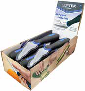 Product image #2 for Winco Sof-Tek 3-1/2 Inch All Purpose Utility Knife with Black and Blue TPR Handle