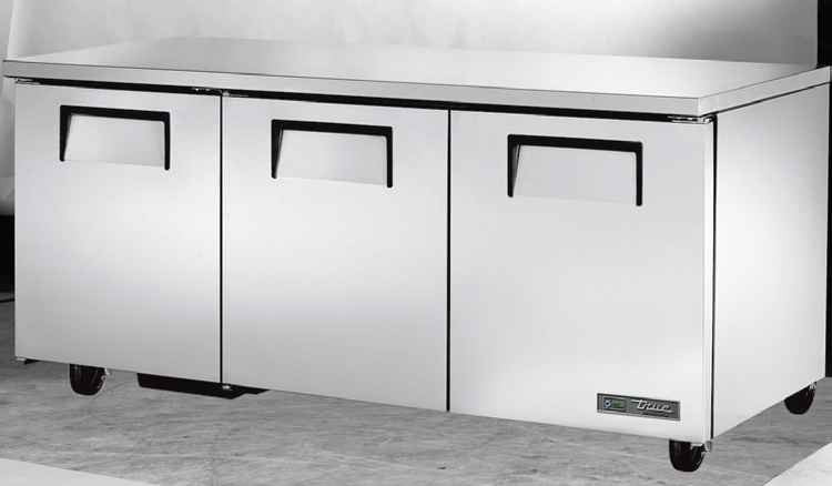 Product image #6 for True TUC-72-HC Three-Section Undercounter Refrigerator with Solid Doors, 72 Inch Wide
